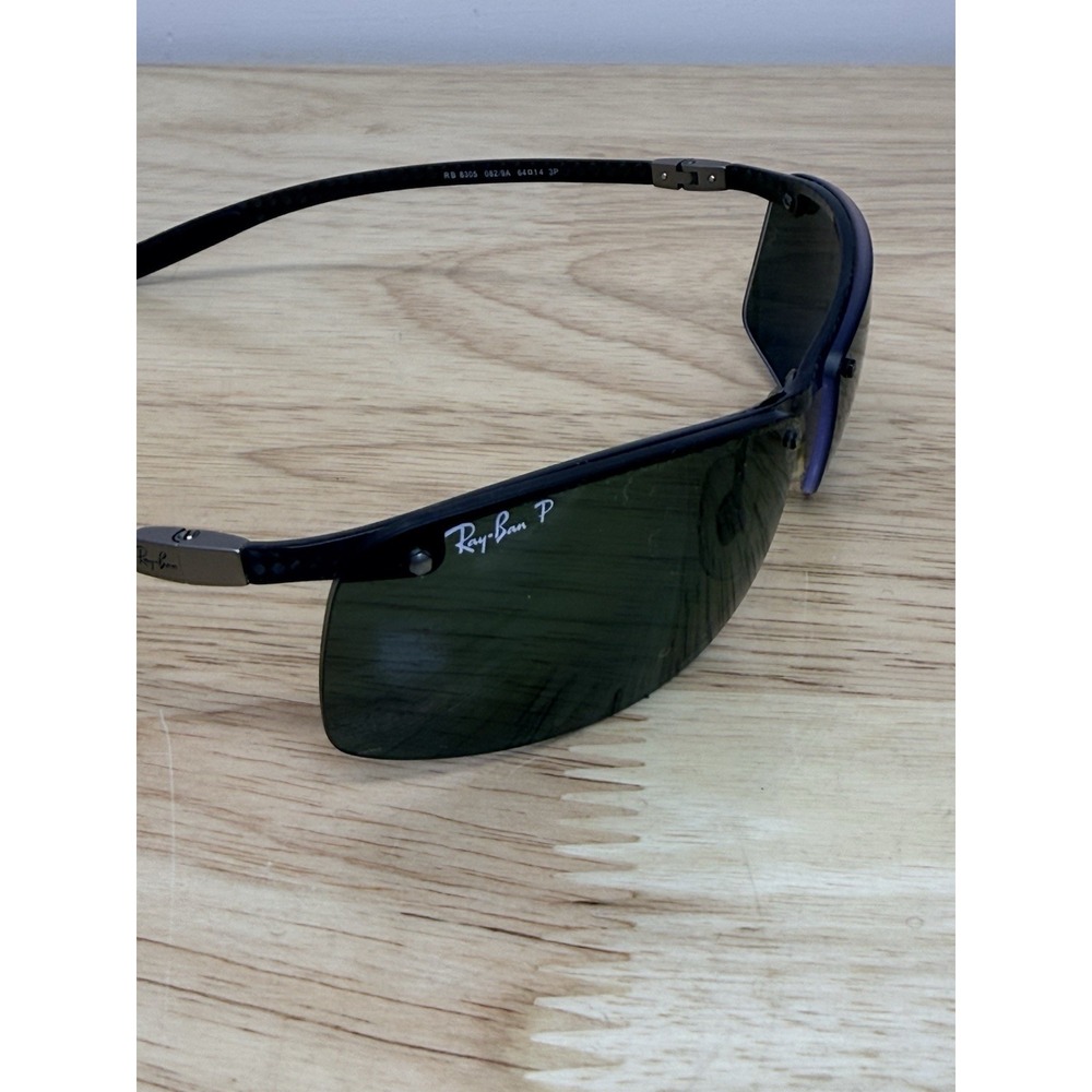 Ray Ban RB8305 082/9A, Carbon Fibre Sunglasses Polarized Italy Designer